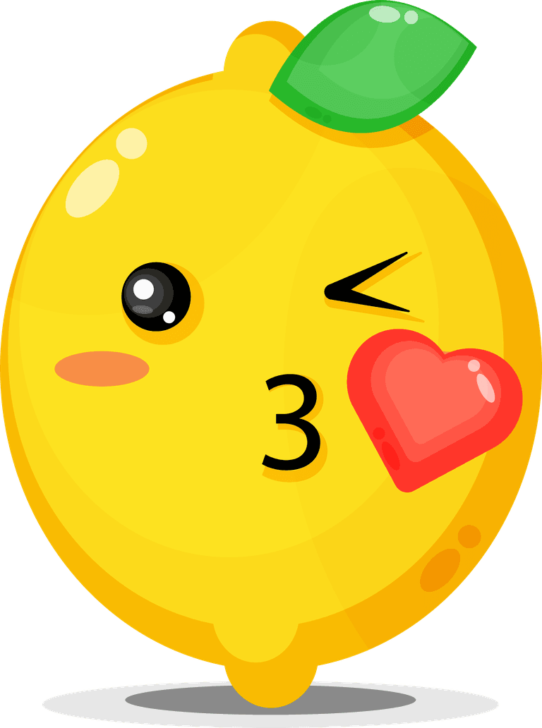 adorable cute lemon with emoticons perfect for cheerful designs and fun projects