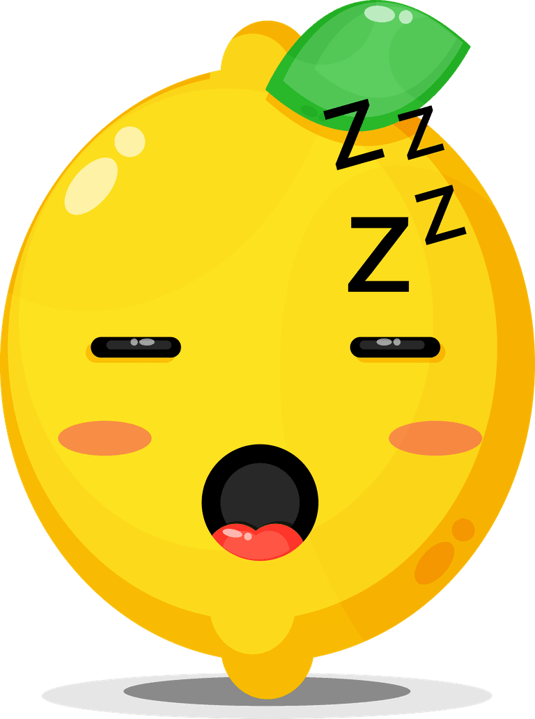 cute lemon with emoticons for cheerful decoration and playful expressions in digital media