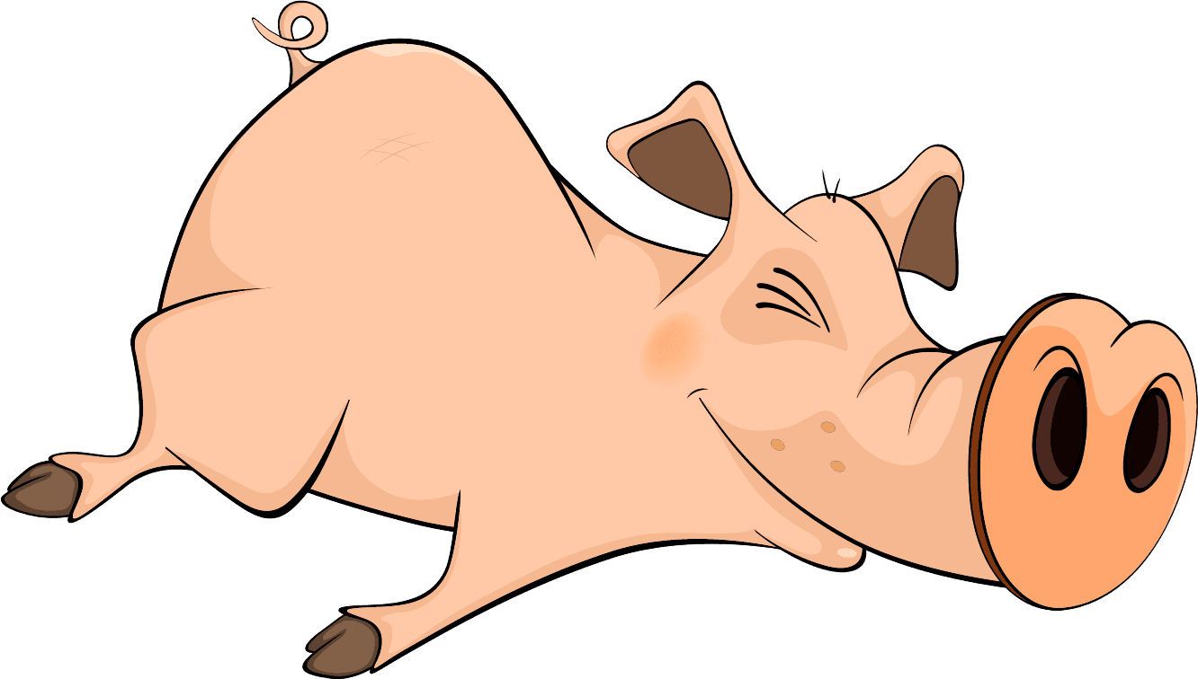 cute little pig lovely pigs cartoon vector