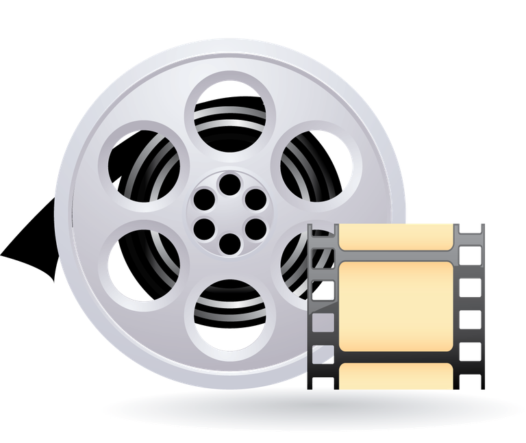 cute live entertainment icons vector featuring a classic film reel and a vintage film strip
