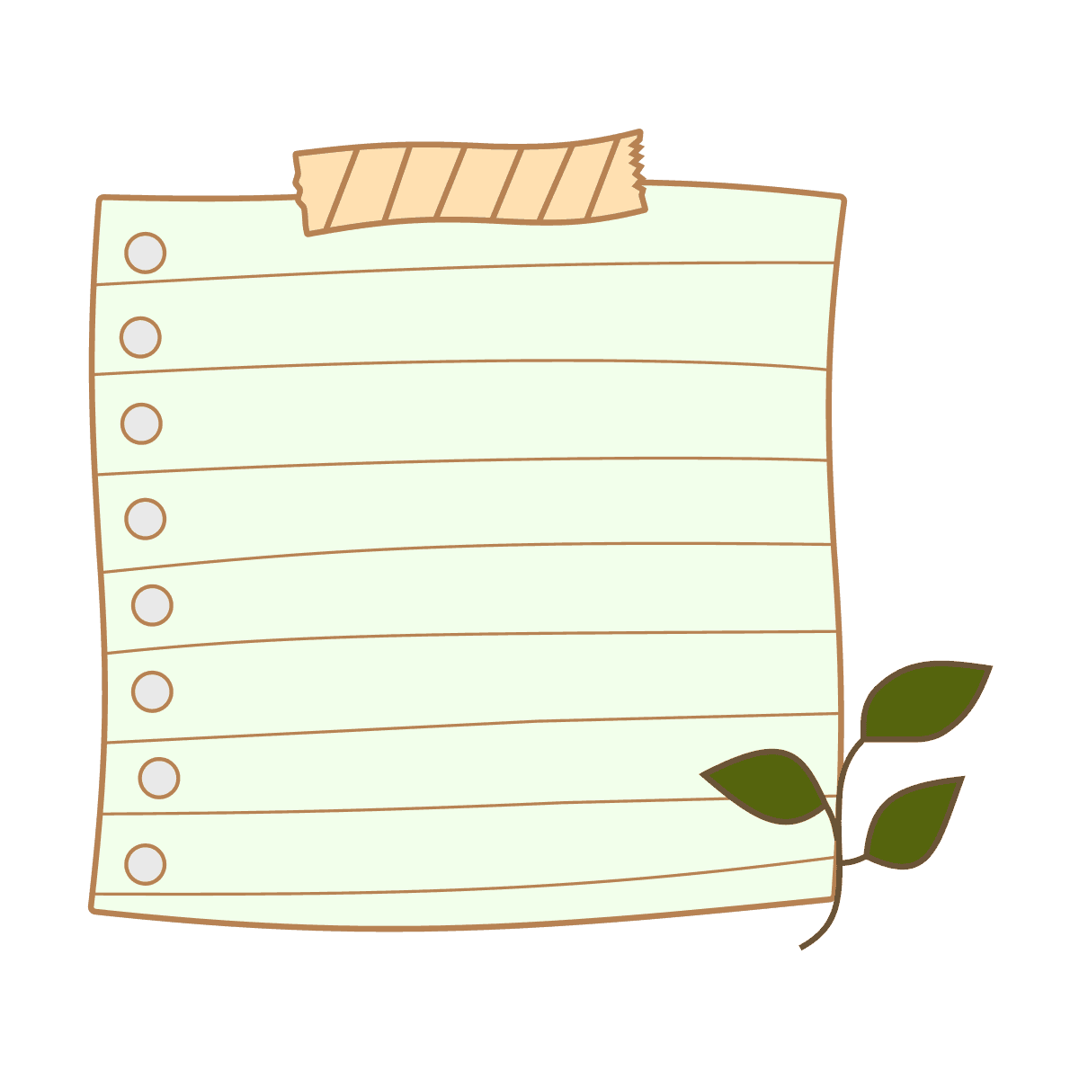 cute memo notepad paper sheet illustration