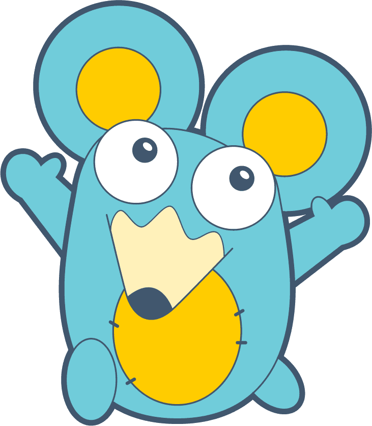 cute mouse character set illustration with playful expressions and vibrant colors for kids