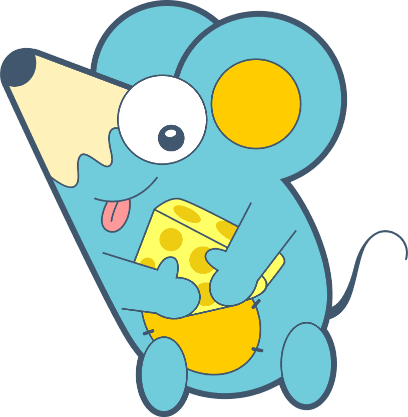 cute mouse character set illustration with playful expressions and colorful style for kids