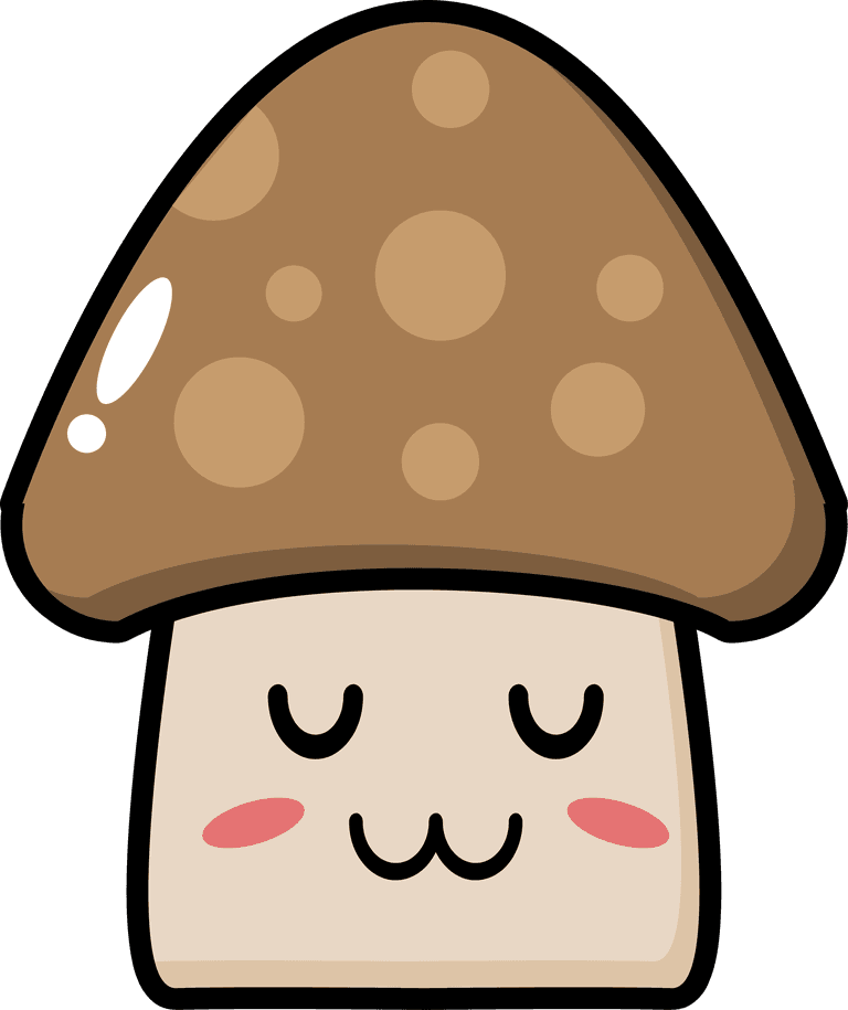 cute mushroom vegetable mascot with a friendly expression for playful branding