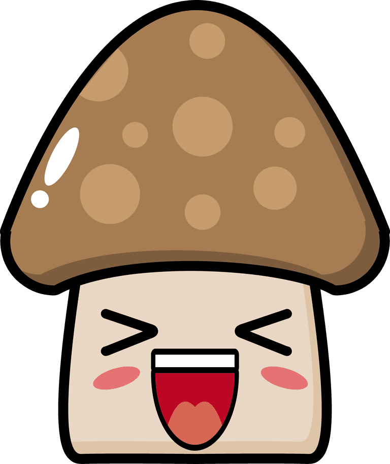 cute mushroom vegetable mascot for playful branding and food promotion