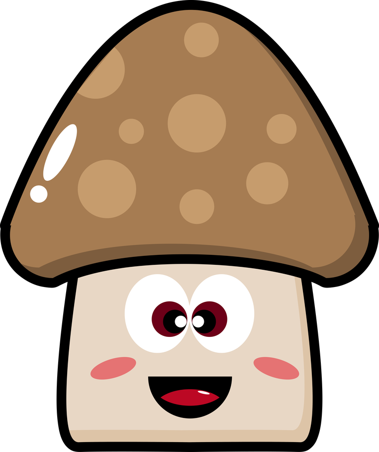 cute mushroom vegetable mascot with a friendly face for kid-friendly branding and products