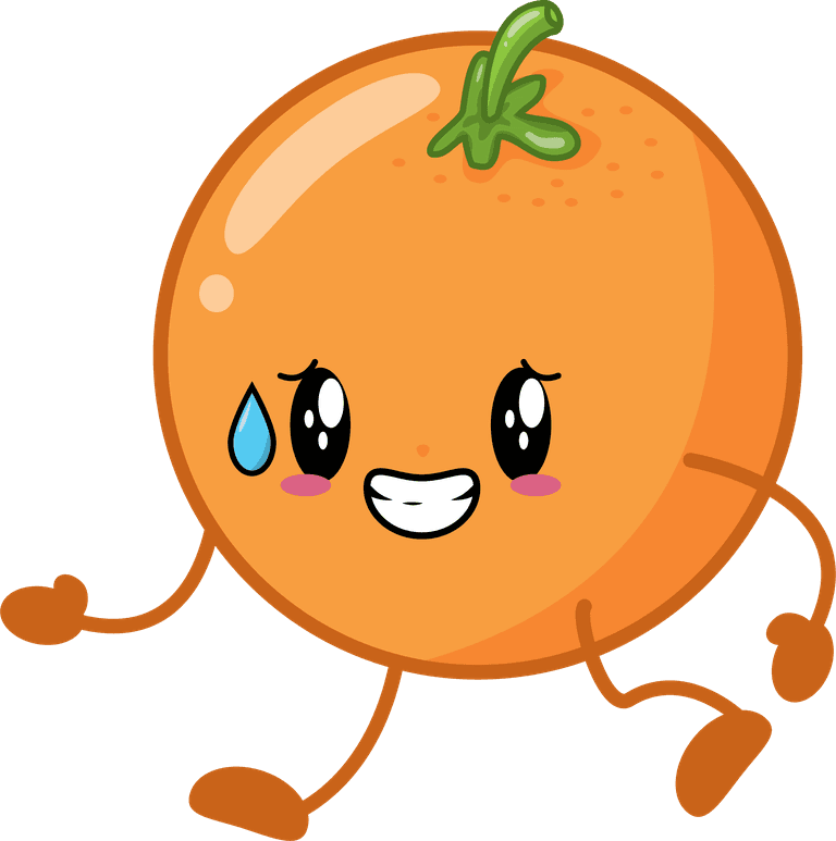 cute oranges happy kawaii oranges emojis