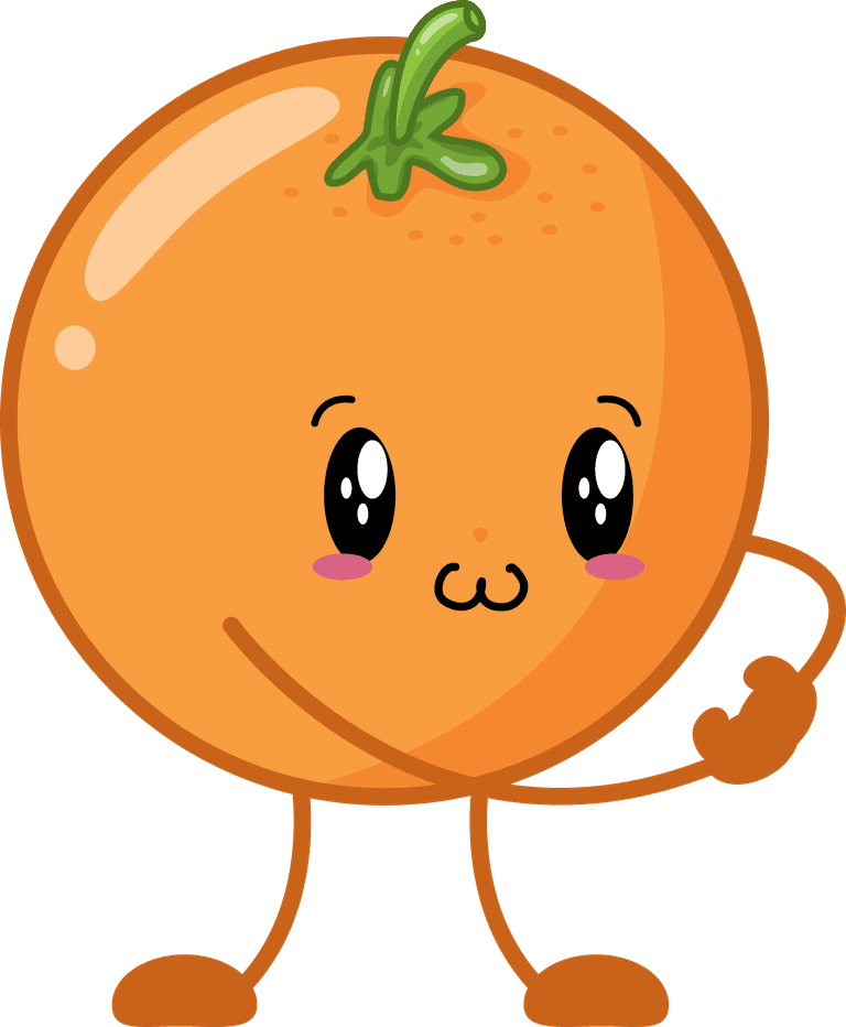 cute oranges happy kawaii oranges emojis