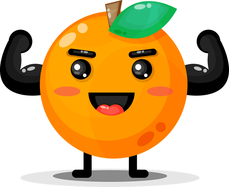 cute oranges mascot illustration with a cheerful character and playful design for branding