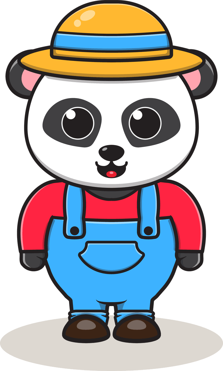 cute panda cute job panda cartoon bundle set