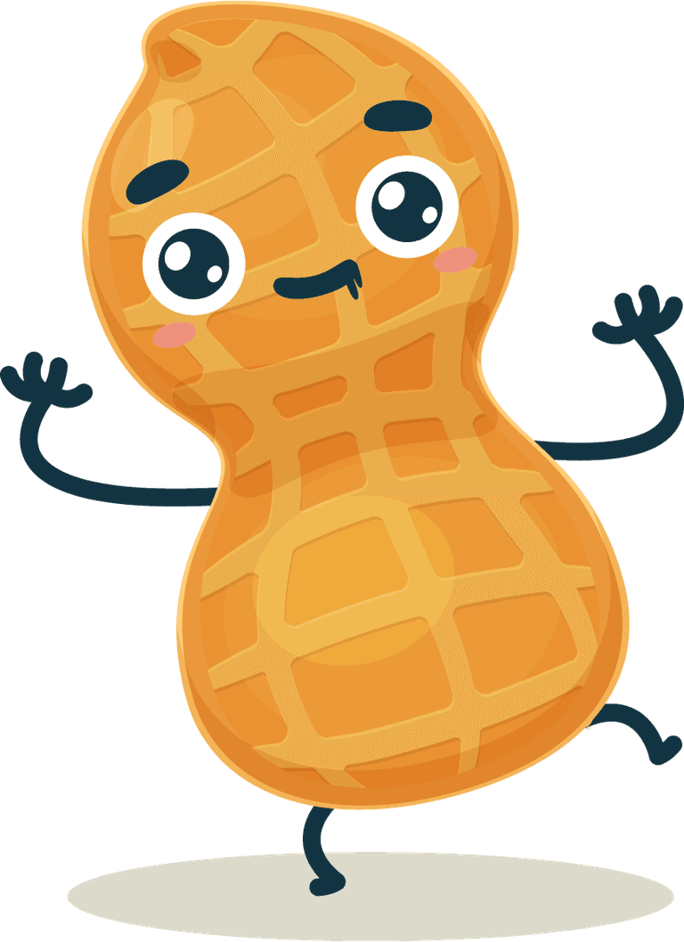 cute peanut mascot peanut characters with cartoon style