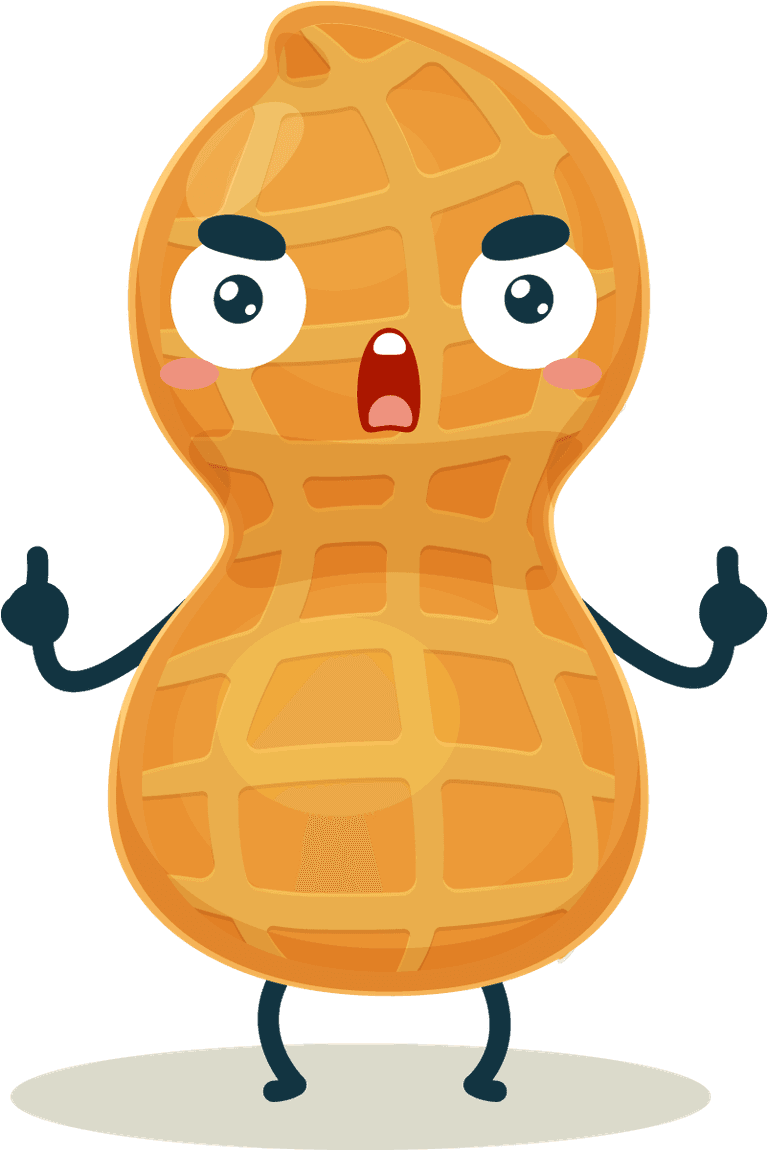 cute peanut mascot peanut characters with cartoon style