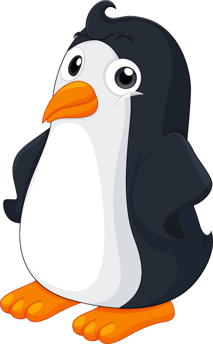 cute penguins different poses illustration perfect for children's books and decorations