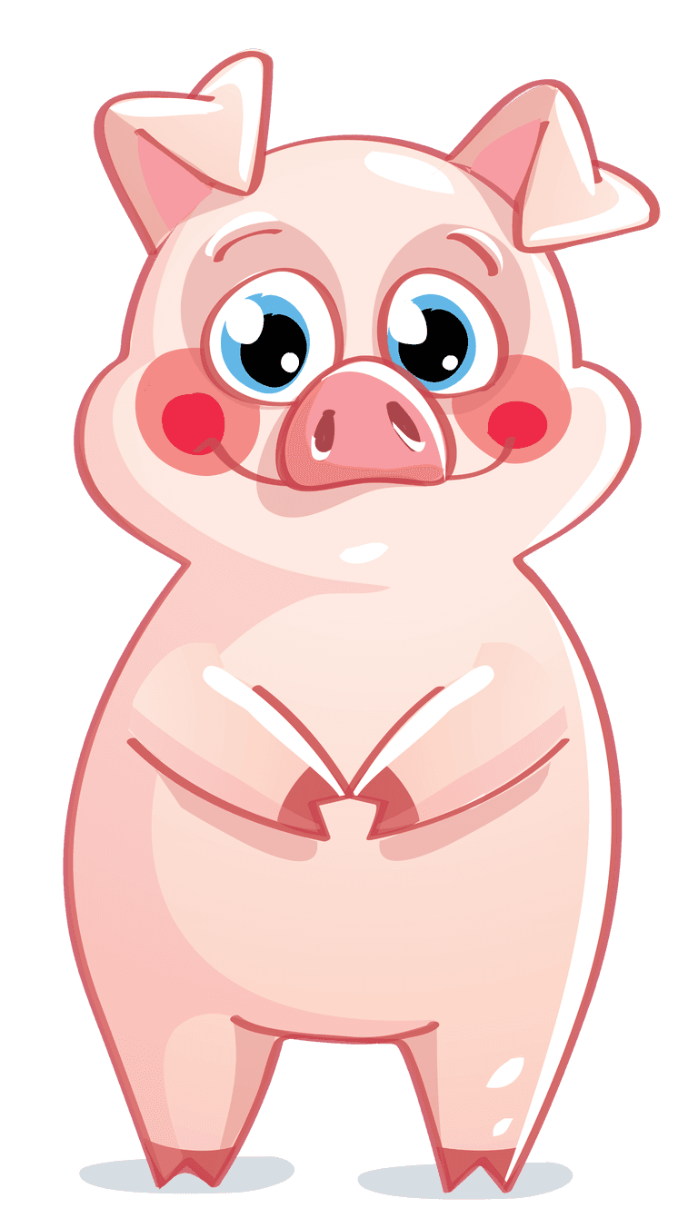 cute pig cute pig emoji vector