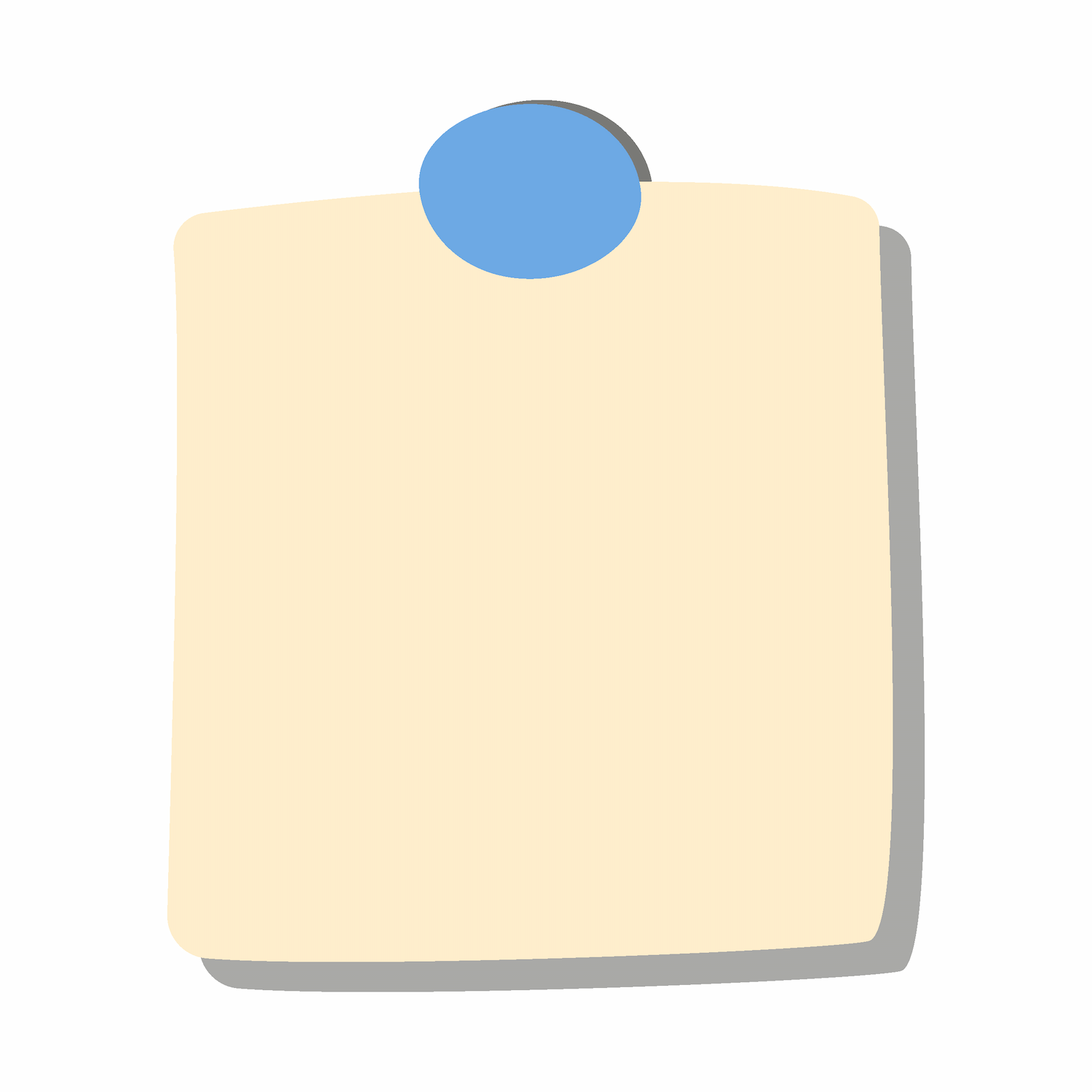 cute pinned note sticker for reminders