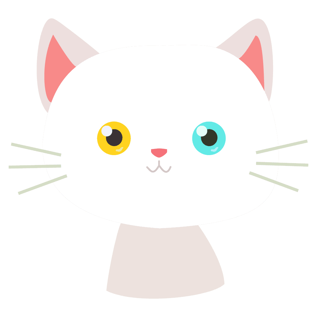 cute playful cartoon cat illustration with vibrant colors and whimsical features for pet lovers