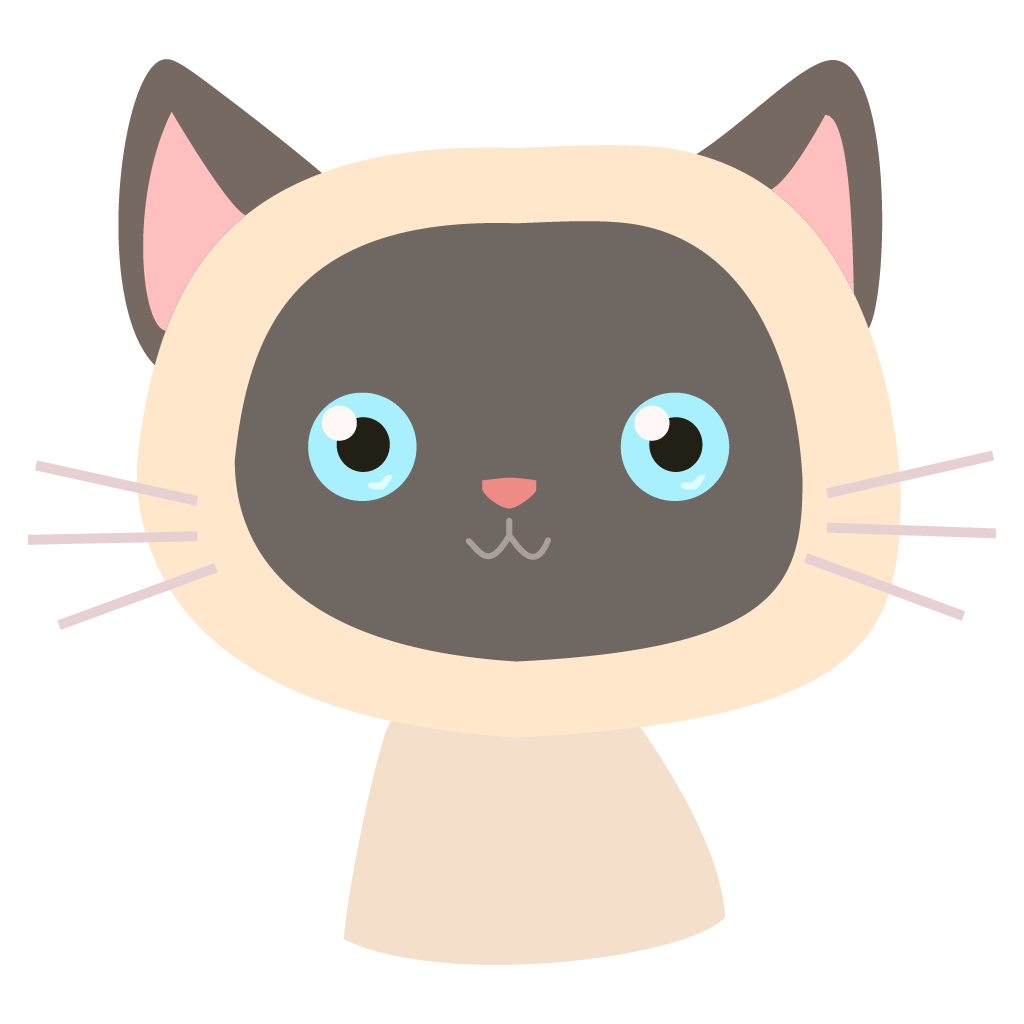 cute playful cartoon cat illustration with big blue eyes and cheerful expression for pet lovers