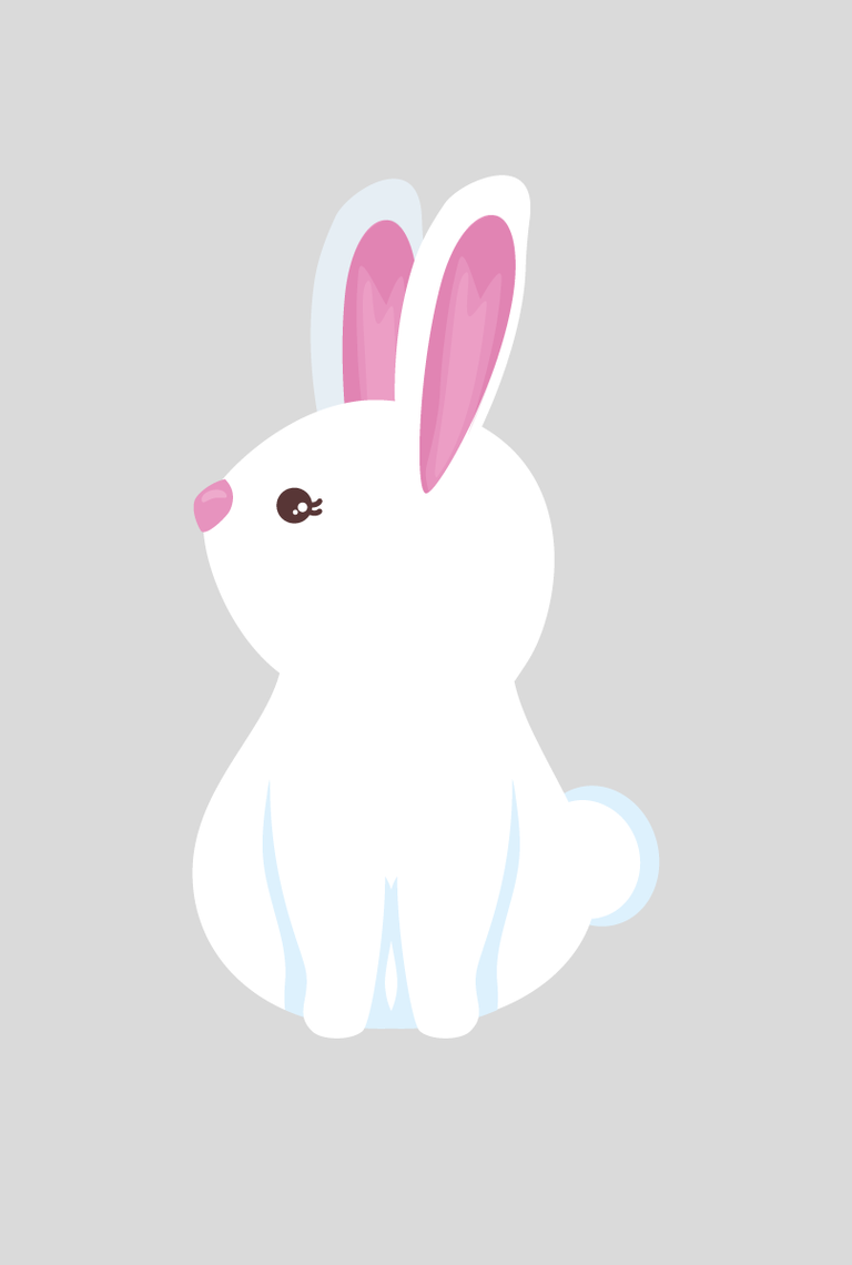 cute rabbit wild animal in playful cartoon style for children's illustrations