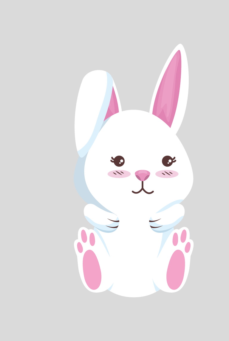 cute rabbit wild animal illustration perfect for children's decor and playful designs