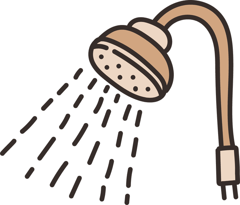 cute social distancing quarantine icon showcasing a fun shower head design for home decor