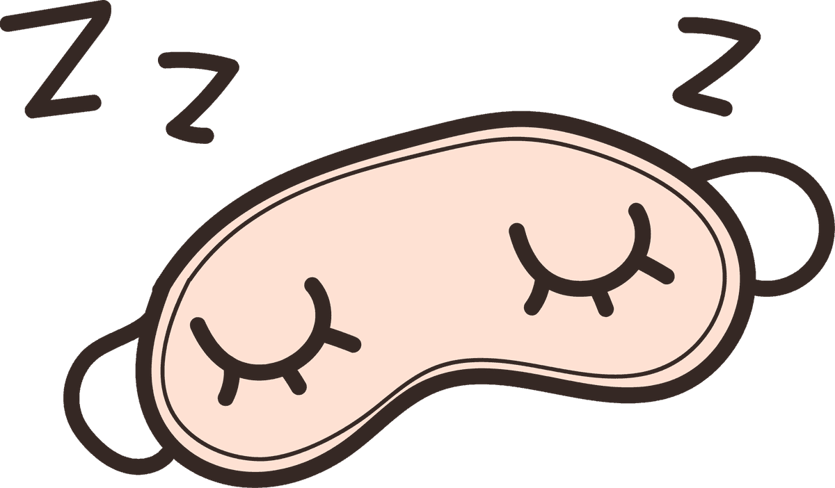 cute social distancing quarantine icon for relaxing sleep and wellness during isolation