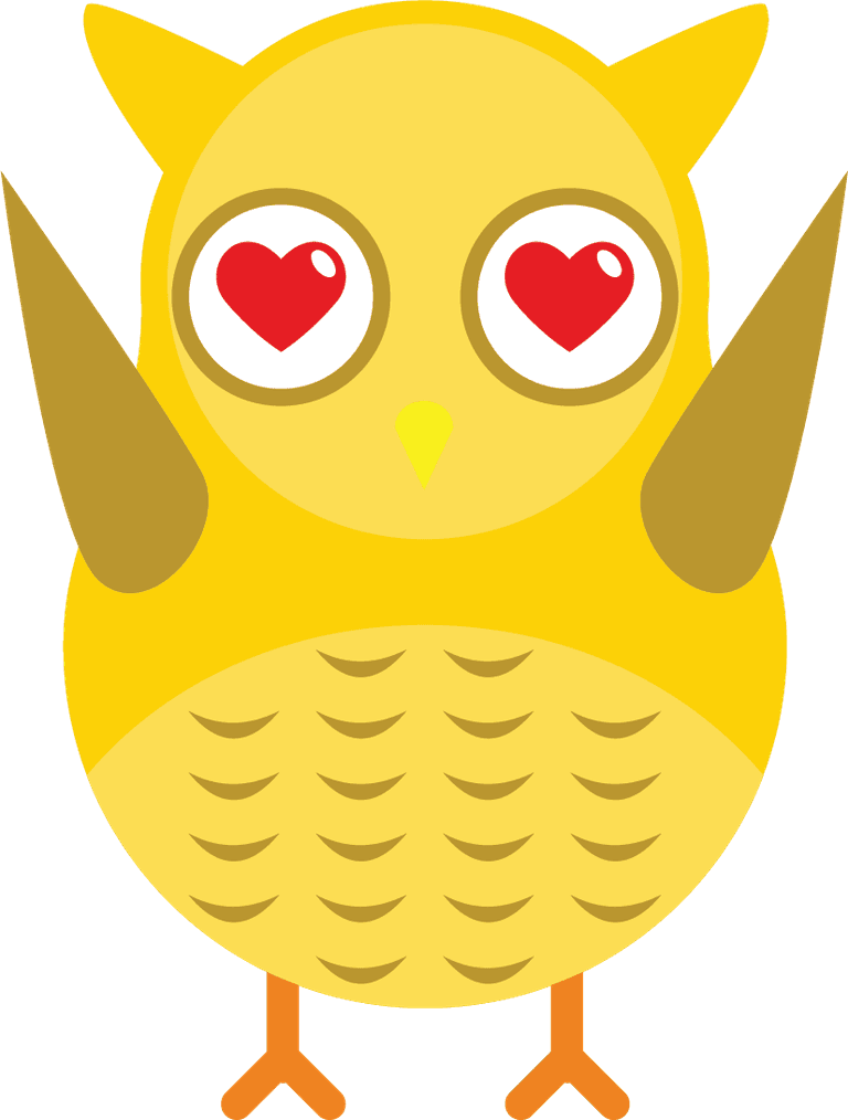cute illustrations of different owl characters with different poses and expressio