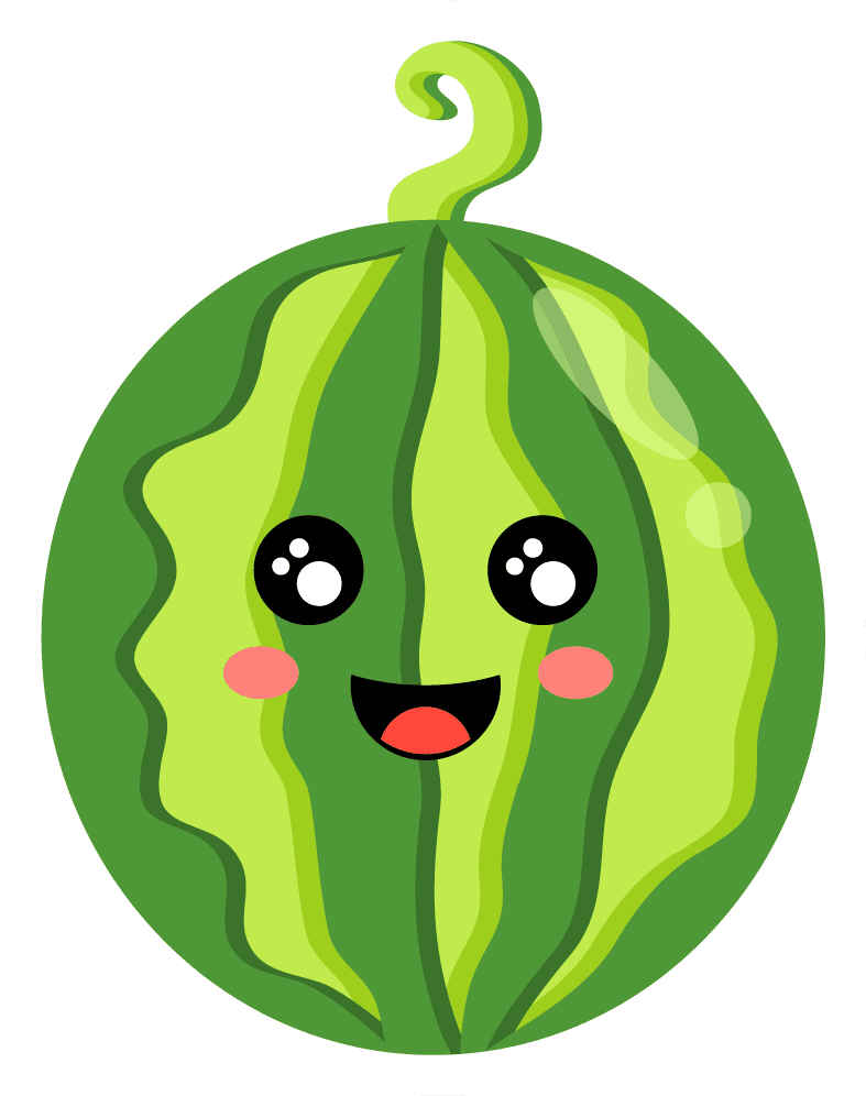 cute watermelon sticker watermelon mascot