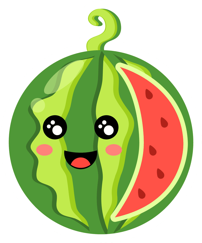 cute watermelon sticker watermelon mascot