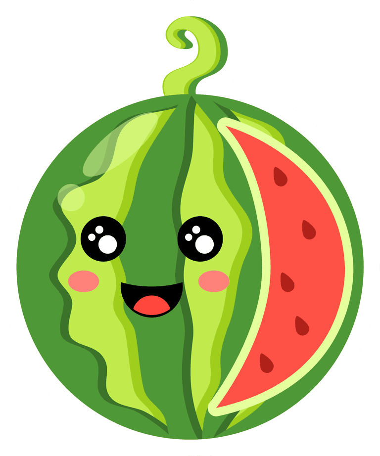 cute watermelon sticker watermelon mascot for playful decor and summer fun