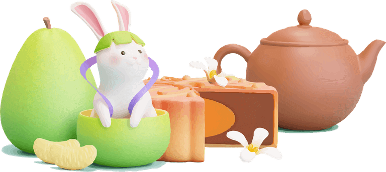 d creative greeting card cute rabbit