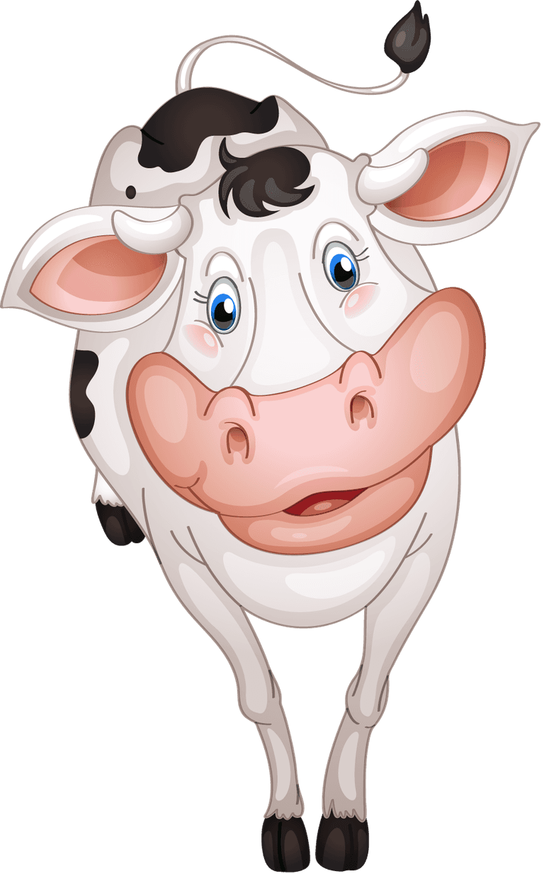 dairy cow animal collection cartoon vector