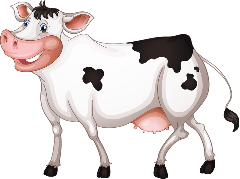 dairy cow animal collection cartoon vector