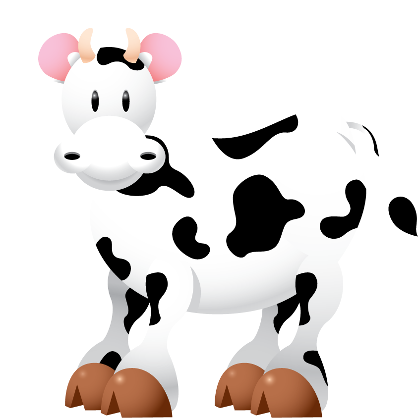 fun dairy cow animal comics for children’s educational materials