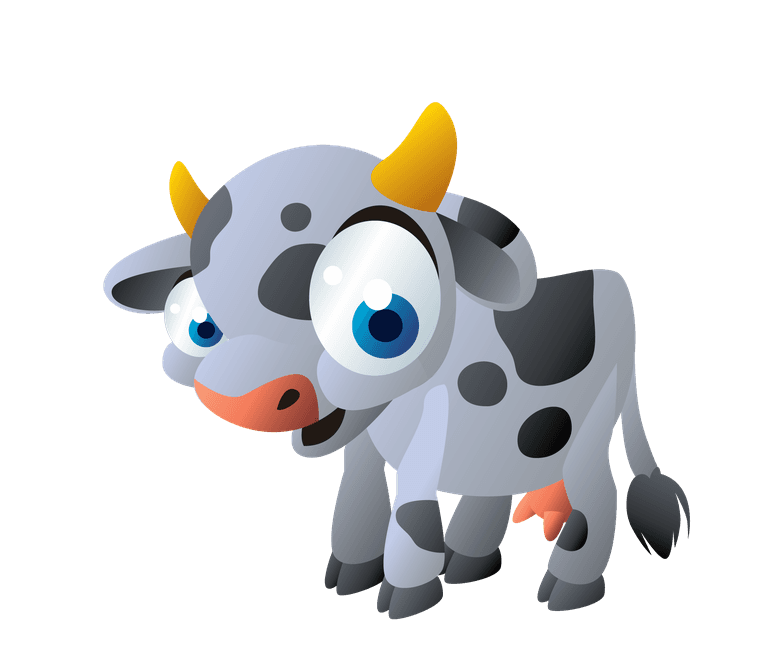 dairy cow cute cartoon animal images vector