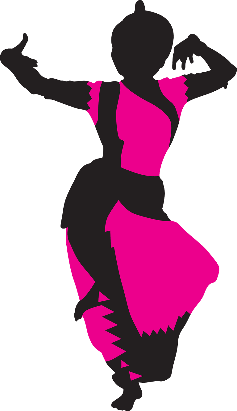 dancer collection of traditional indian dance silhouettes vector