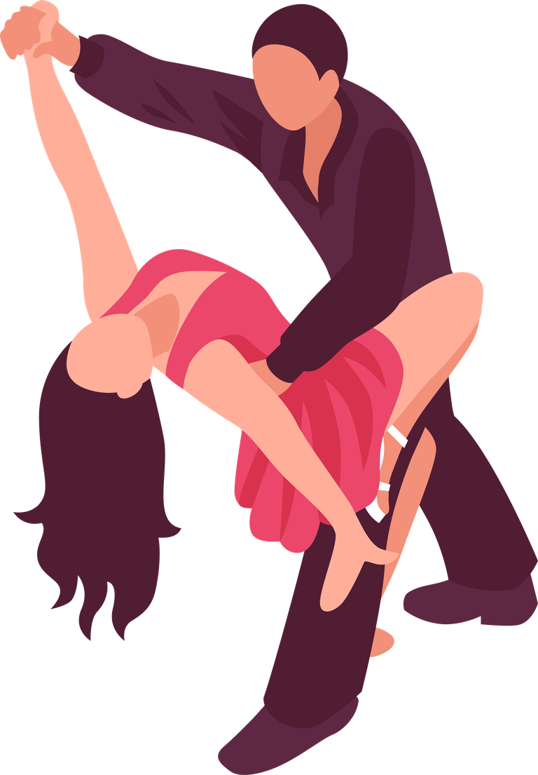 dancer dance horizontal isometric banners showcasing dynamic couple movements and vibrant styles