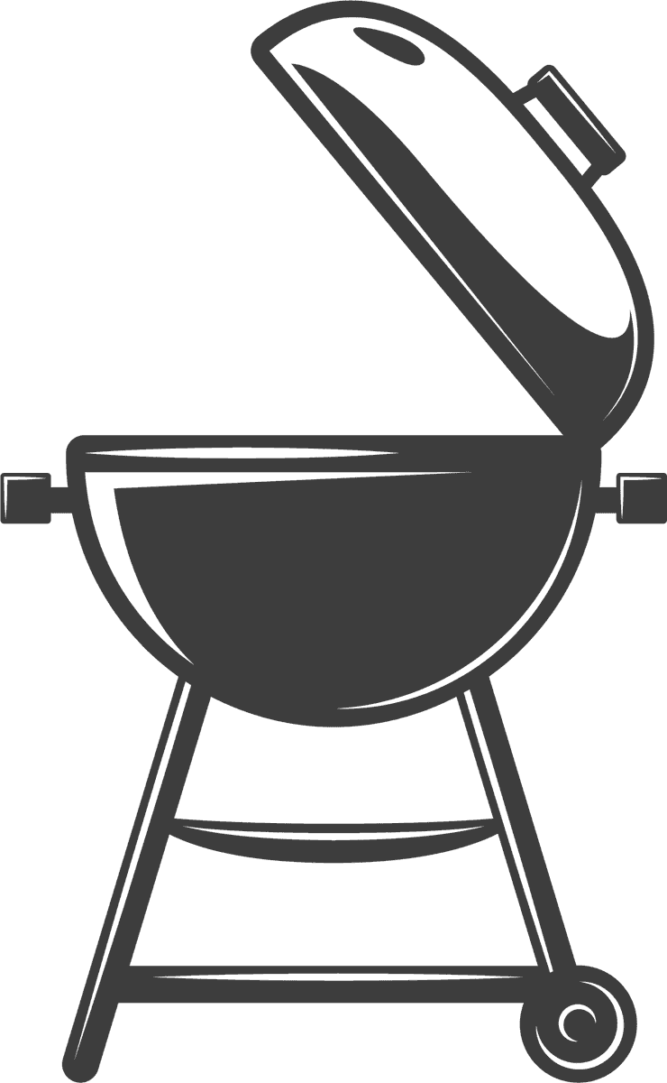 decorative bbq mono color icon for outdoor cooking enthusiasts and summer gatherings