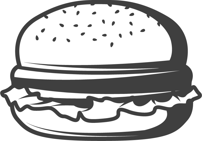 decorative bbq mono color icon featuring a classic hamburger silhouette for outdoor cooking