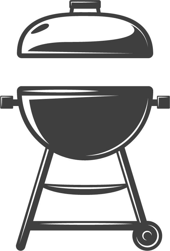 decorative bbq mono color icon for outdoor grilling and summer cookouts
