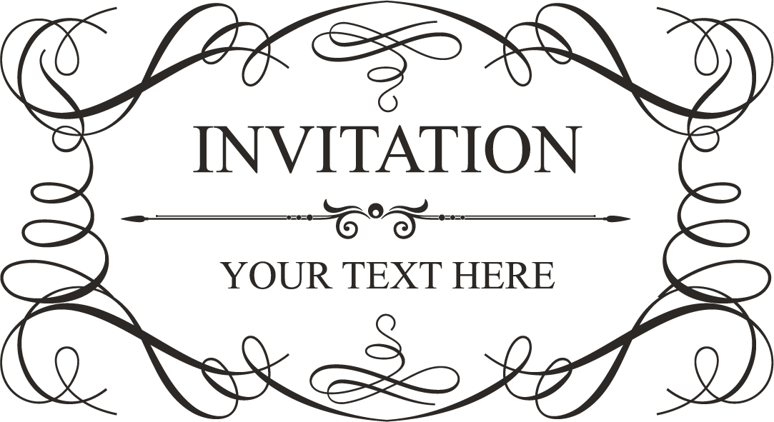 decorative calligraphic element set for elegant invitations and personalized announcements