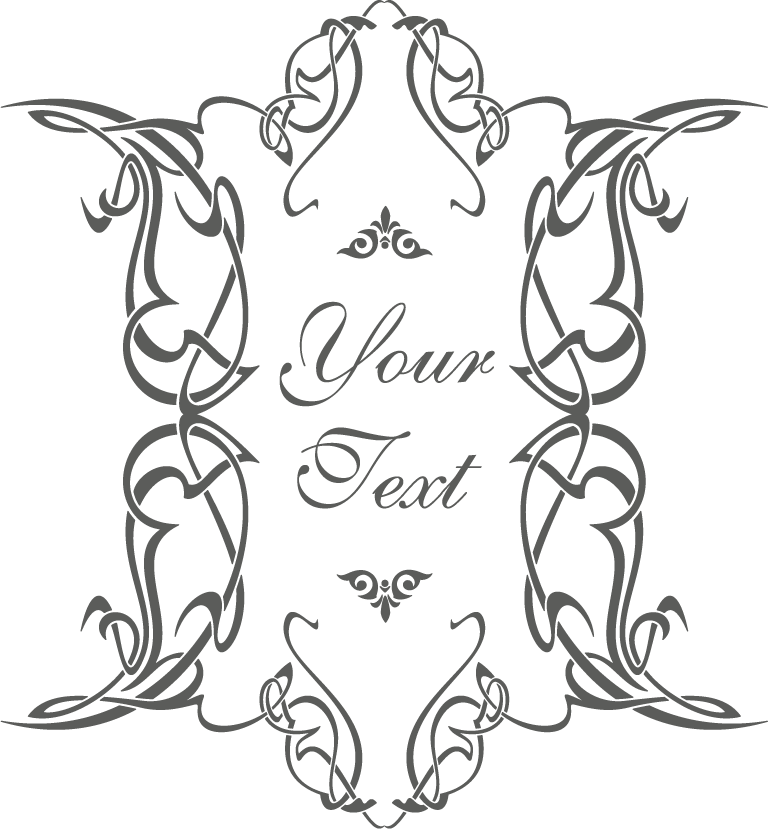 decorative calligraphic element set for elegant invitations and personalized stationery projects