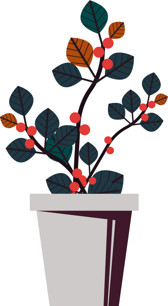 decorative flowerpot icons colored classic for home and garden enhancement projects