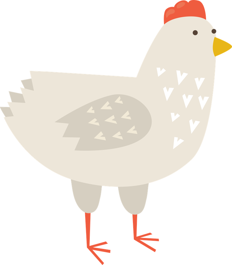 cute hens chicken illustration with playful features for children's decor and branding