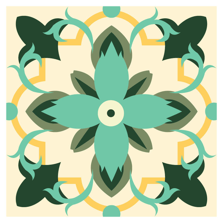 decorative pattern collection colorful elegant symmetric illusion shapes