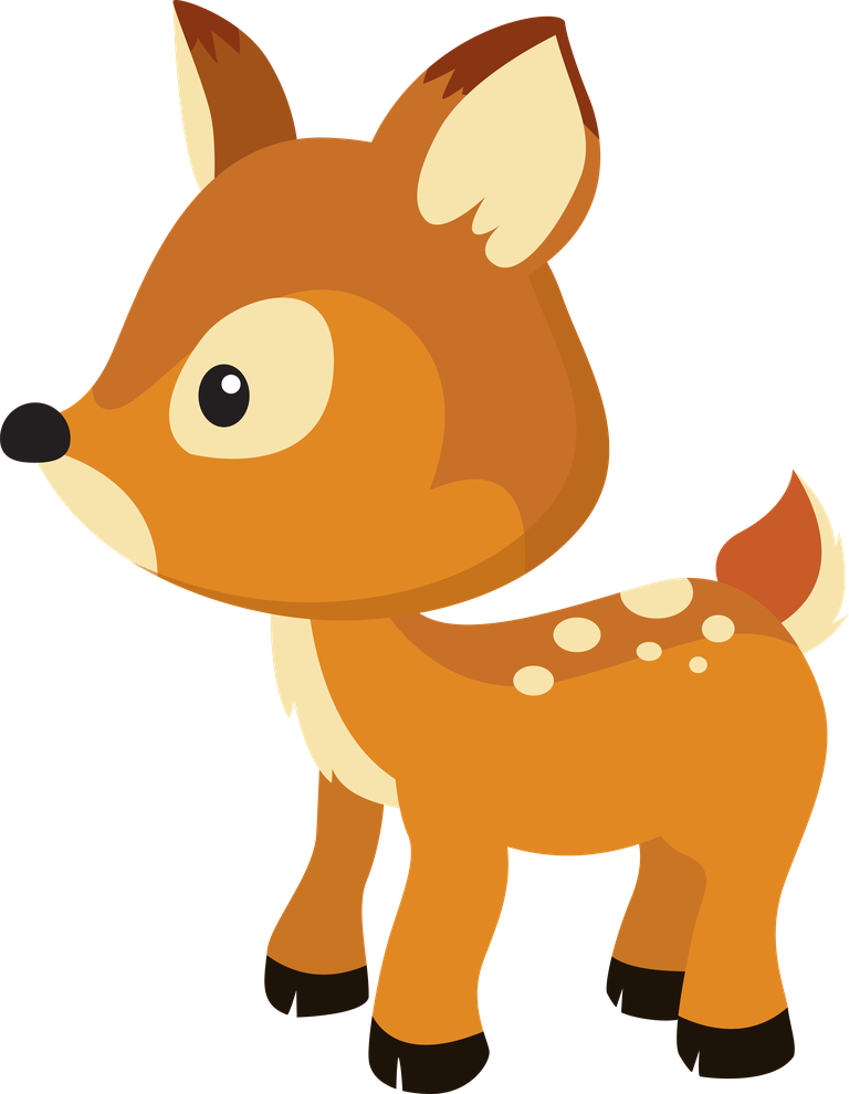 deer animals icons colored cute cartoon 