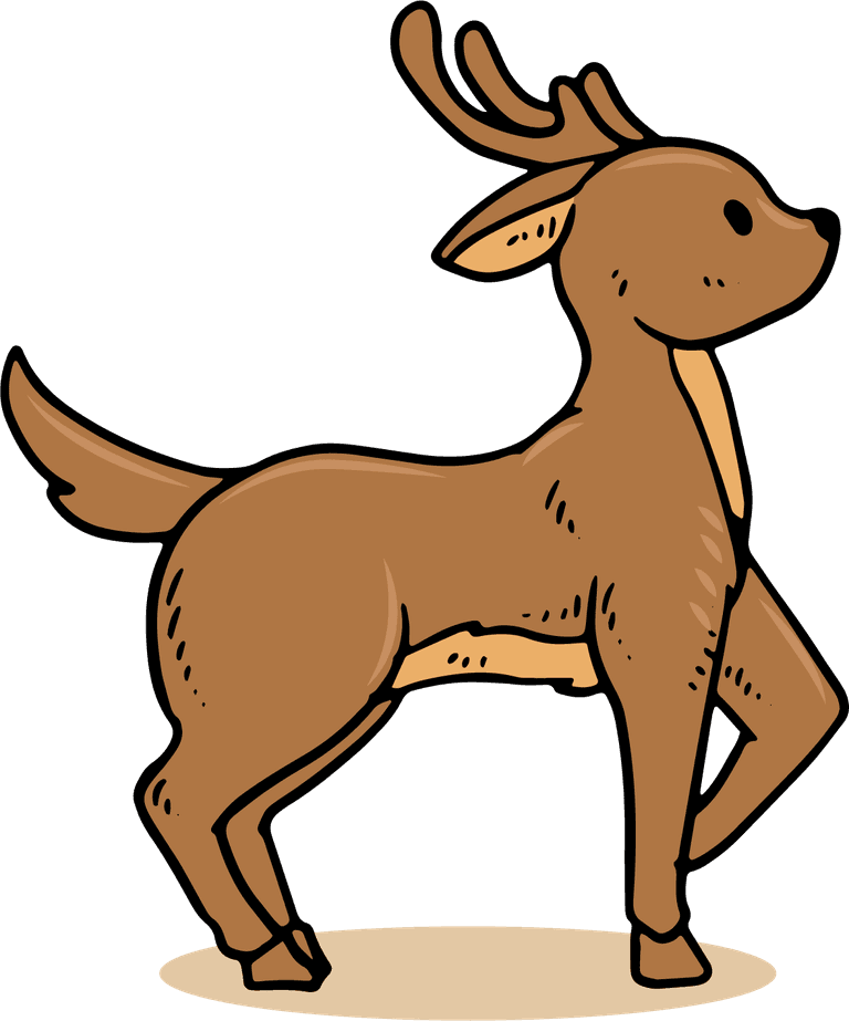 deer large wildlife with many types of animals illustration