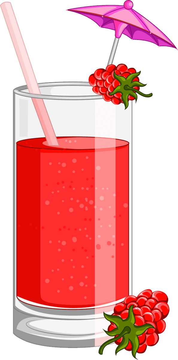 delicious fruits drink vectors for summer refreshment with vibrant raspberry flavor