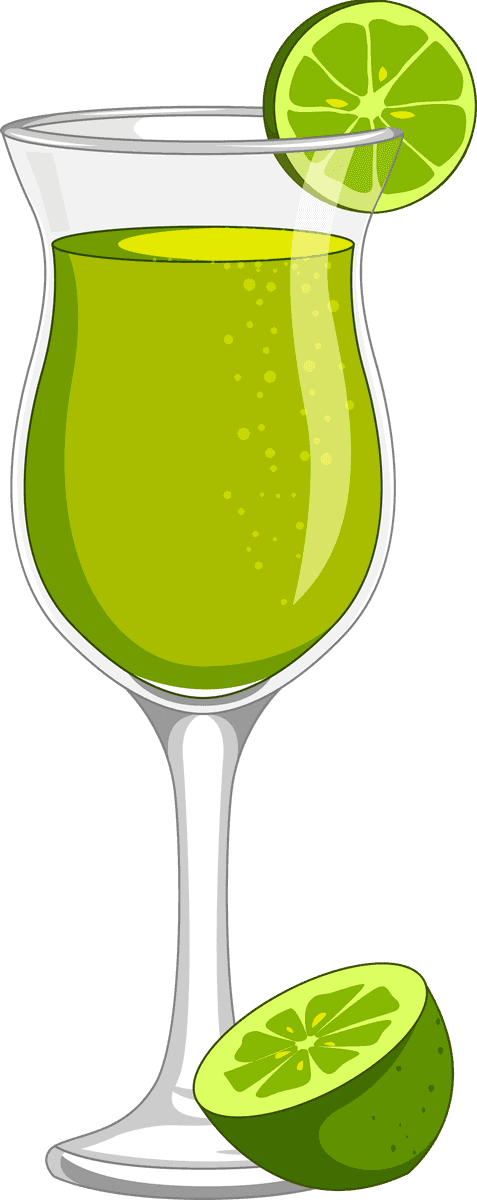 delicious fruits drink vectors featuring a refreshing lime beverage in a stylish glass