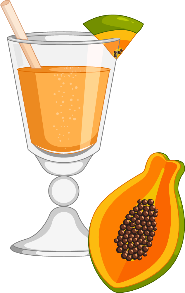 delicious fruits drink vectors