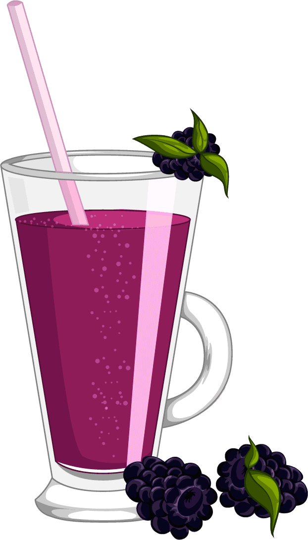 delicious fruits drink vectors